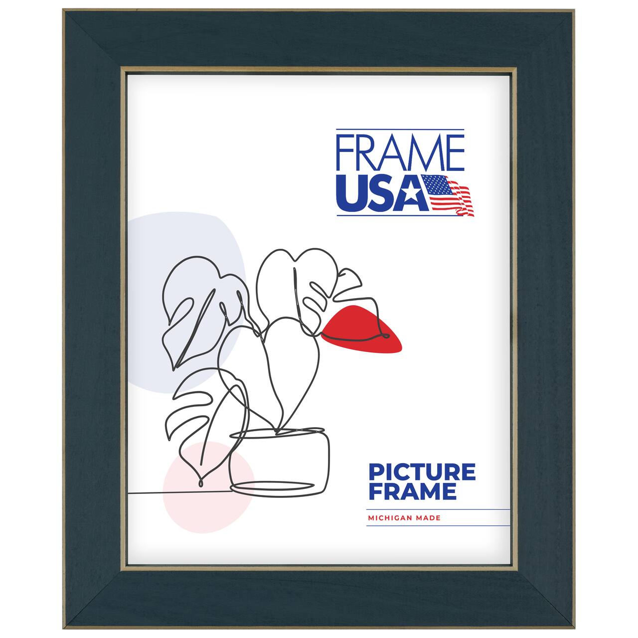 Frame USA Clean Cut Blue Single Image Picture Frame